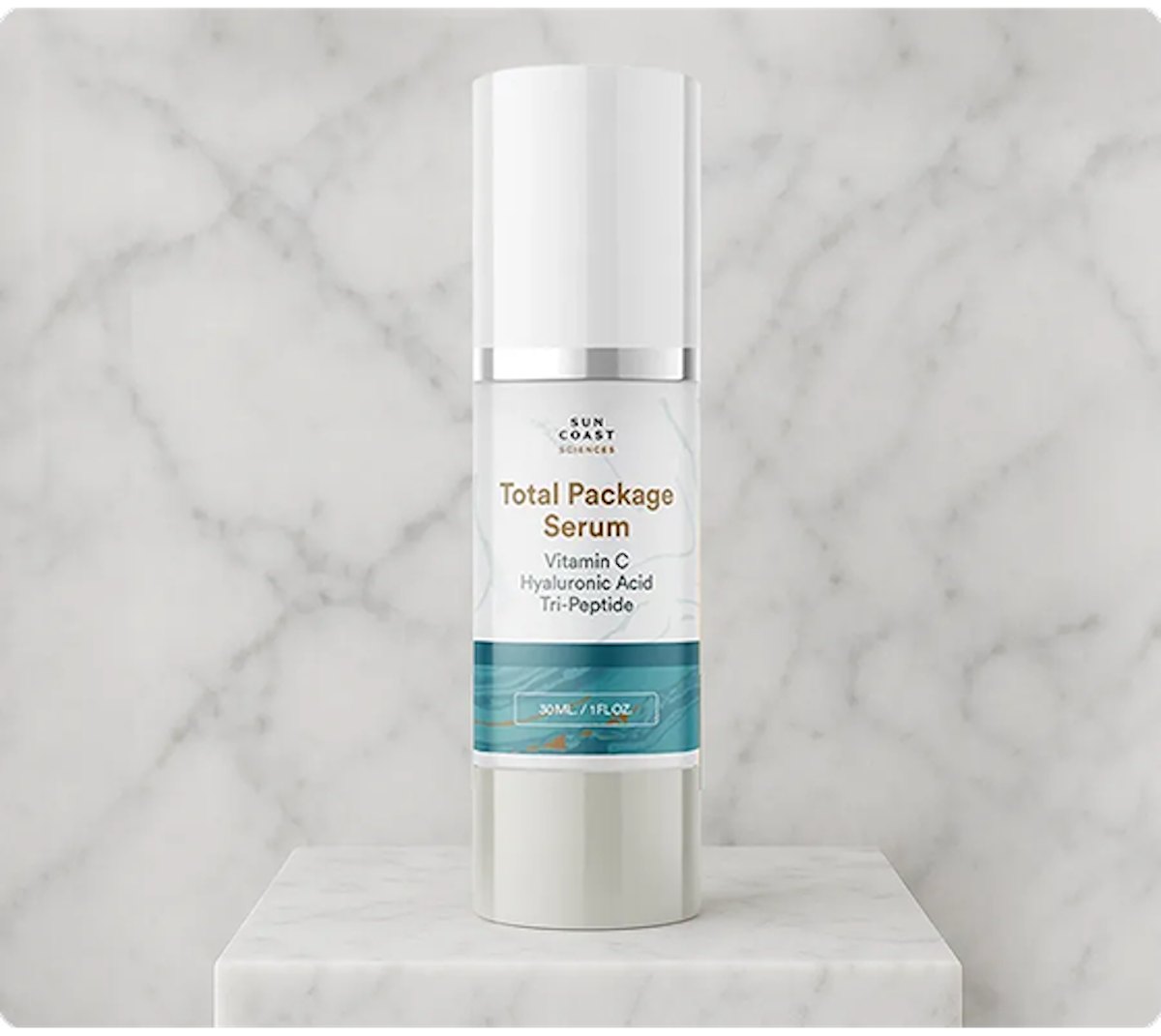 Bottle of Total Package Serum by Sun Coast Sciences